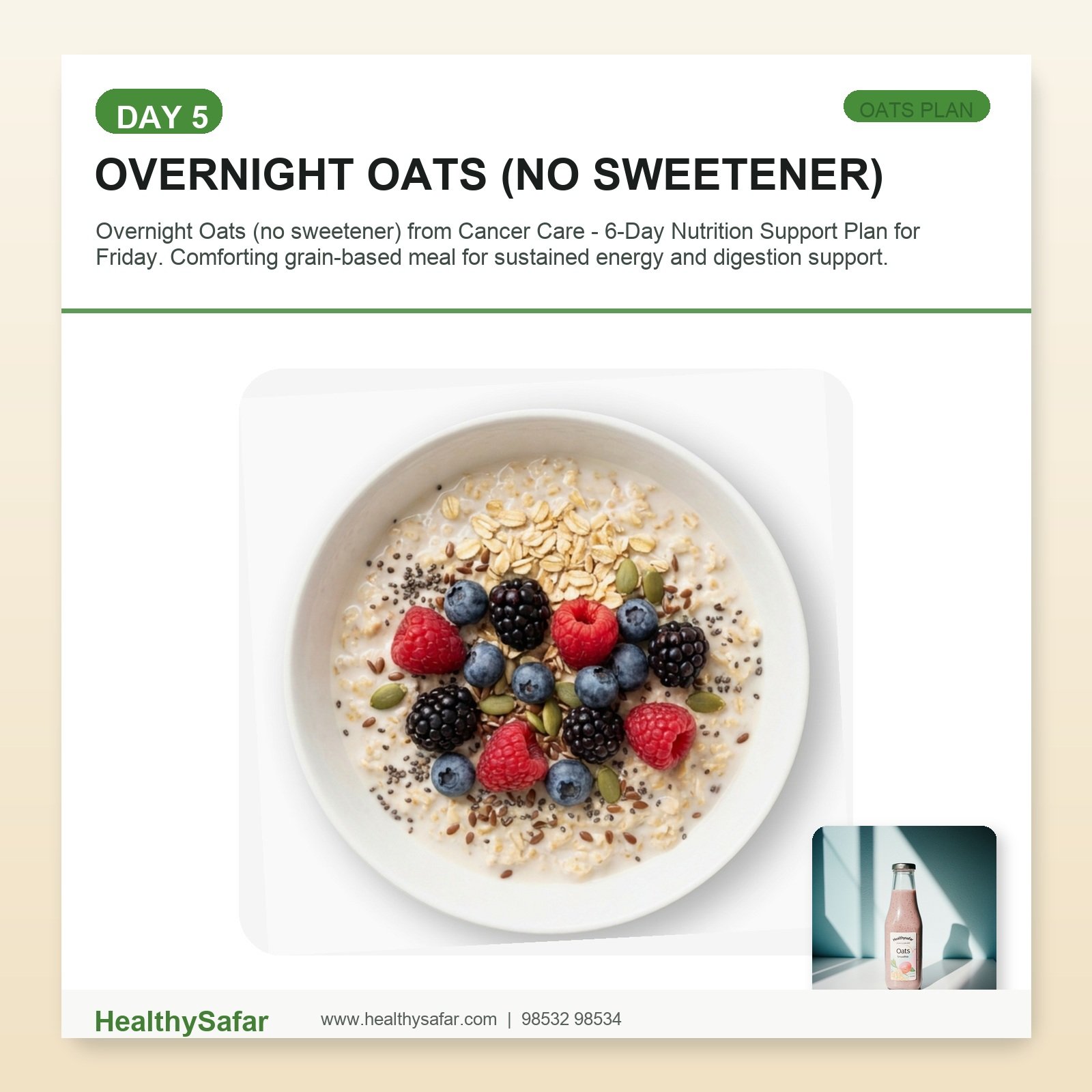Overnight Oats (no sweetener)