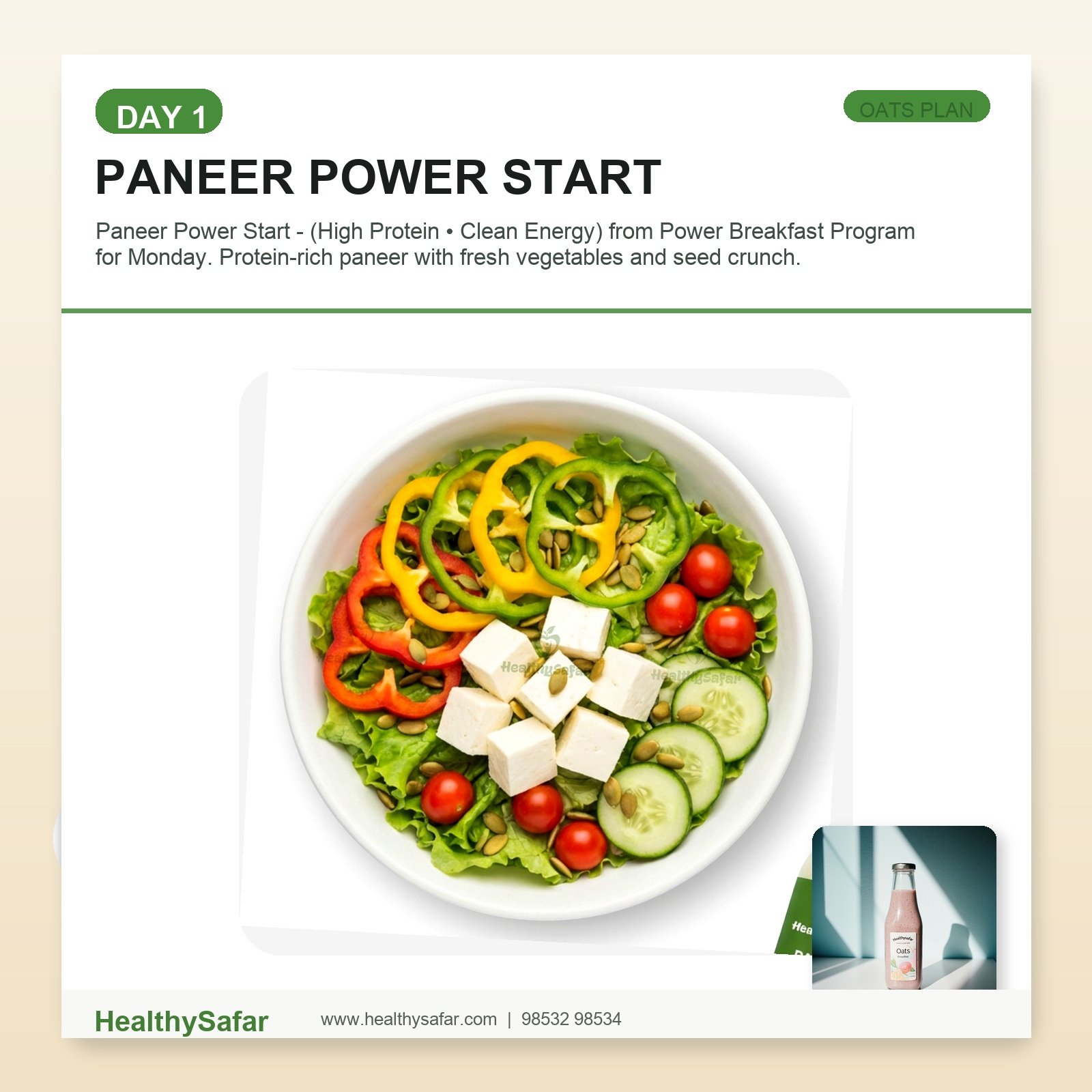 Paneer Power Start - (High Protein • Clean Energy)